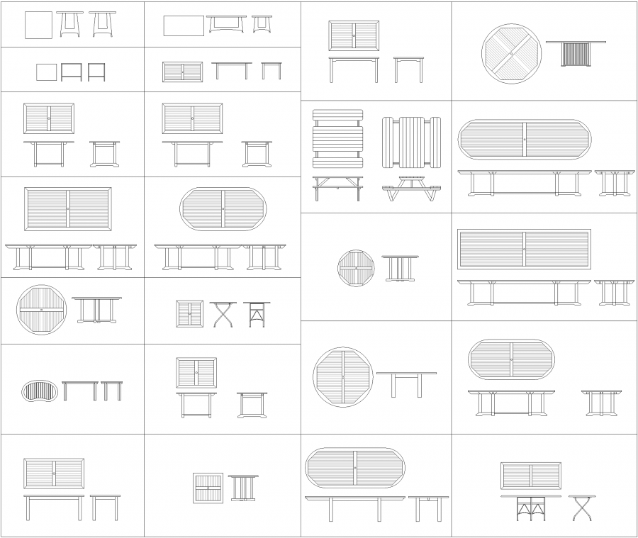 Tavoli da giardino blocchi CAD dwg - CADblocksfree | Thousands of free CAD  blocks