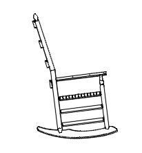 Vintage sedia a dondolo elevazione .dwg disegno | Thousands of free CAD  blocks