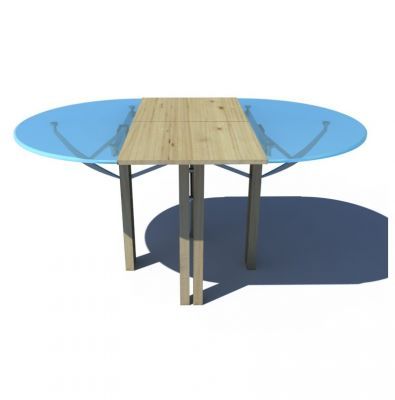 table en verre Extensible 3DS MAX modèle vray