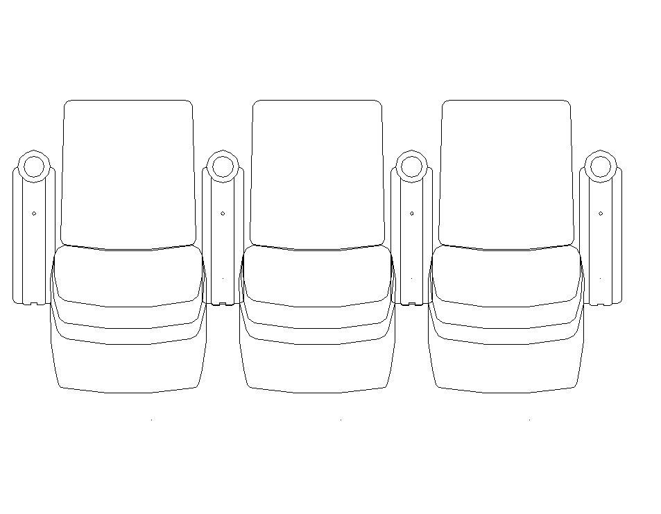 CAD block cinema seat - cadblocksfree | Thousands of free AutoCAD drawings