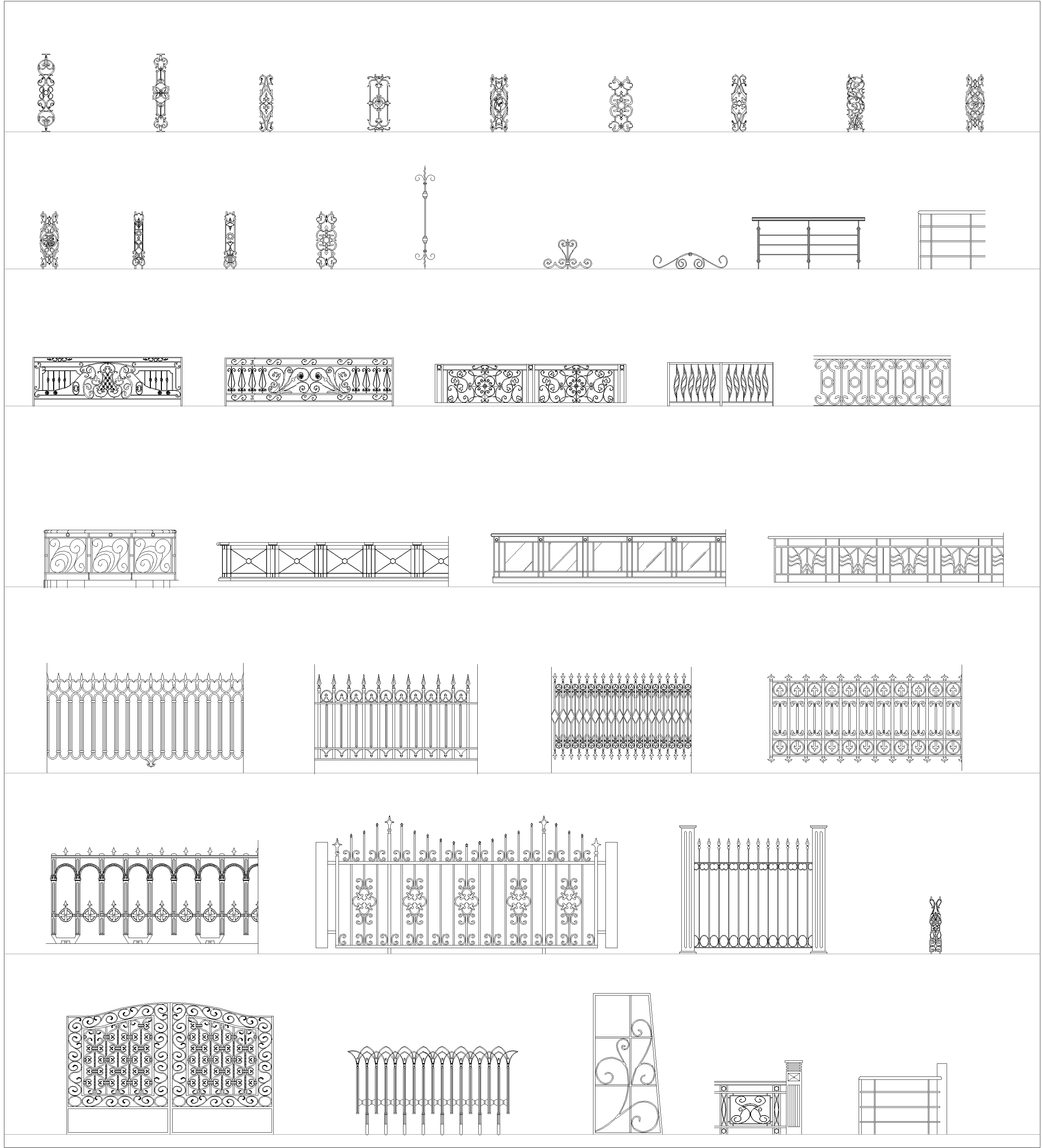 Pannelli per recinzioni metalliche Collezione CAD dwg | Thousands of free  CAD blocks