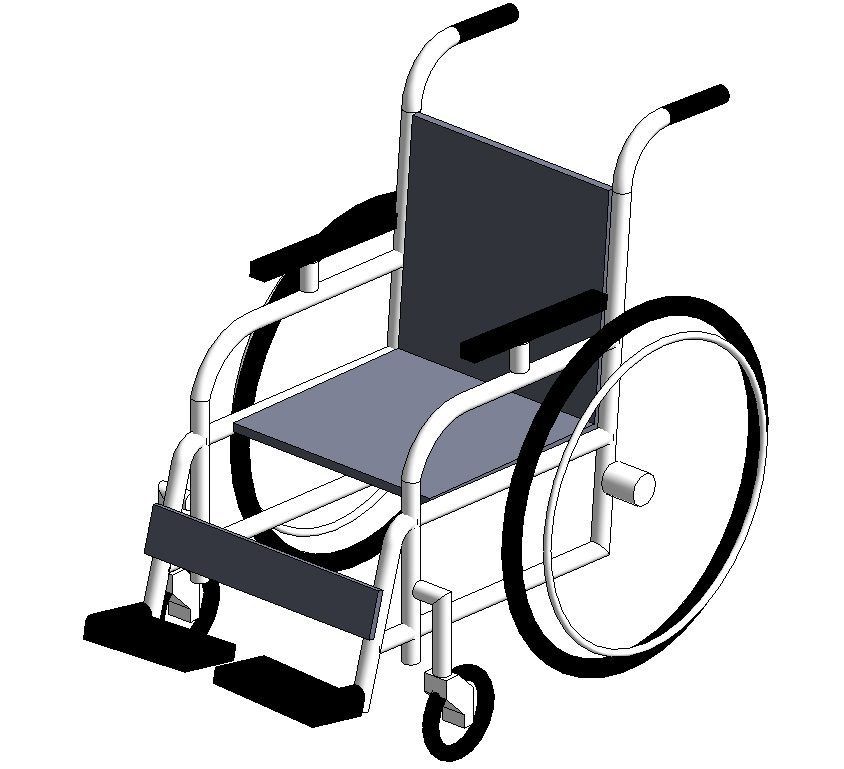 Wheel Chair Revit Family 3 | Thousands of free CAD blocks